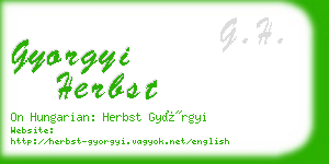 gyorgyi herbst business card